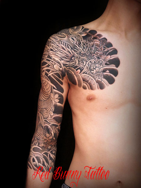 刺青　龍　デザイン　和彫り